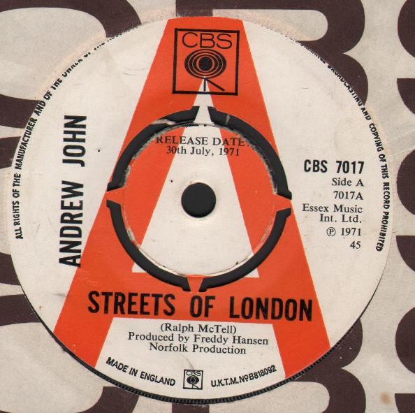 Andrew John - Streets Of London / Rick Rack