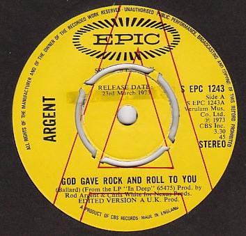 Argent - God Gave Rock And Roll To You