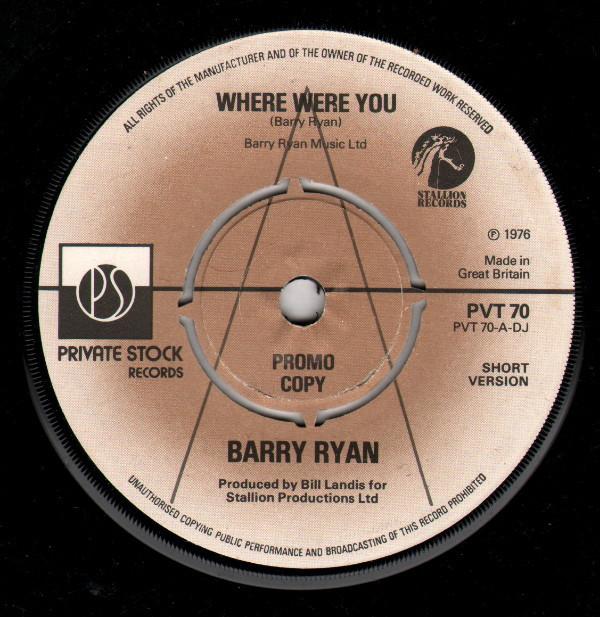 Barry Ryan - Where Were You