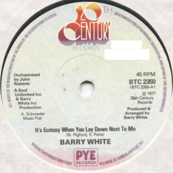 Barry White - It's Ecstasy When You Lay Down Next To Me