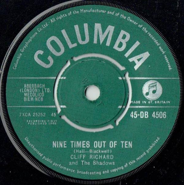 Cliff Richard & The Shadows - Nine Times Out Of Ten