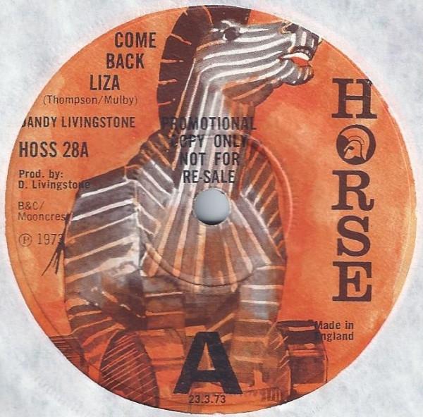Dandy Livingstone - Come Back Liza