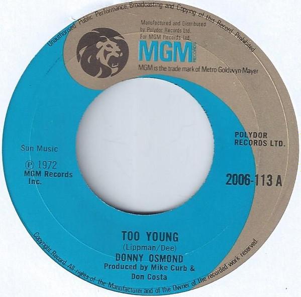 Donny Osmond - Too Young