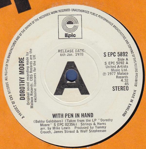 Dorothy Moore - With Pen In Hand