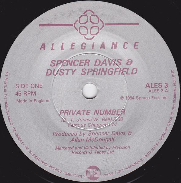 Dusty Springfield, Spencer Davis - Private Number