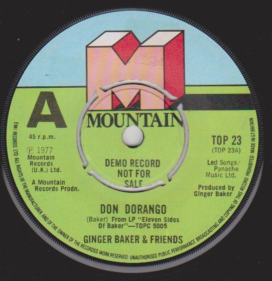 Ginger Baker & Friends - Don Dorango / Candlestick Taker