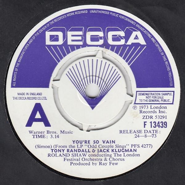 Jack Klugman, Tony Randall (3) - You're So Vain