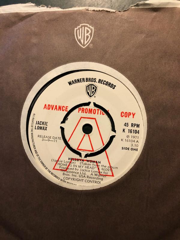 Jackie Lomax - Helluva Woman / Higher Ground
