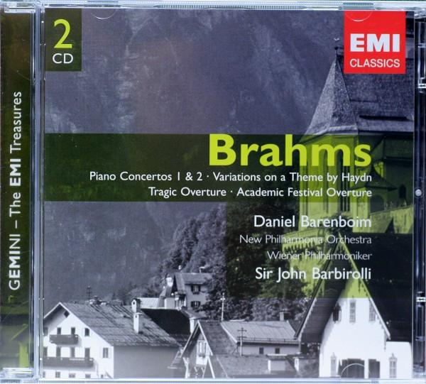 Johannes Brahms, Daniel Barenboim, Sir John Barbirolli, New Philharmonia Orchestra, Wiener Philharmoniker - Piano Concertos 1 & 2 / Variations On A Theme By Haydn / Tragic Overture / Academic Festival Overture