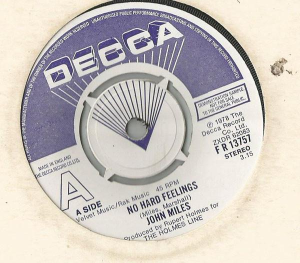 John Miles - No Hard Feelings / Nice Man Jack