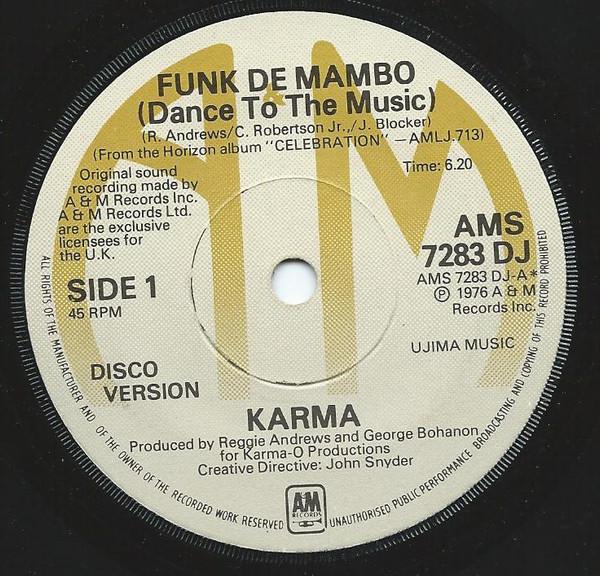 Karma (9) - Funk De Mambo (Dance To The Music)