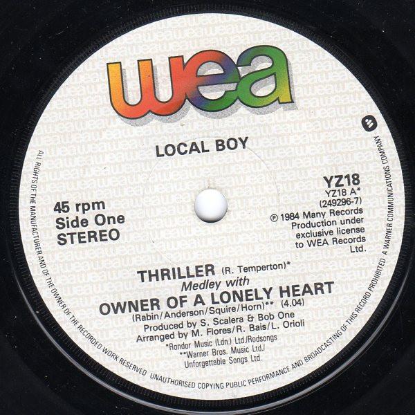 Local Boy - Thriller Medley With Owner Of A Lonely Heart