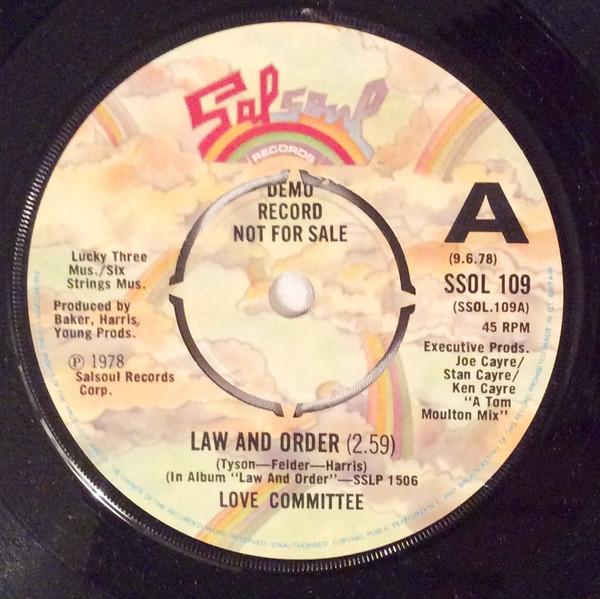 Love Committee - Law And Order / Where Will It End