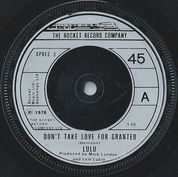 Lulu - Don't Take Love For Granted