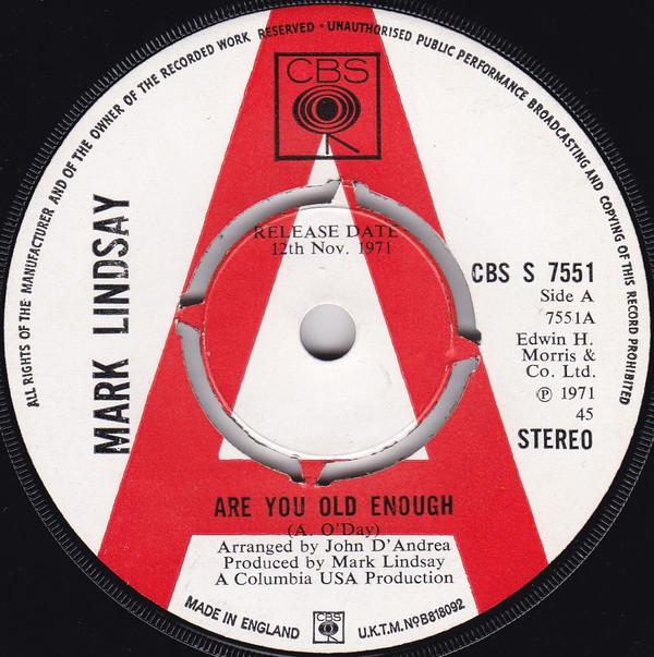 Mark Lindsay - Are You Old Enough