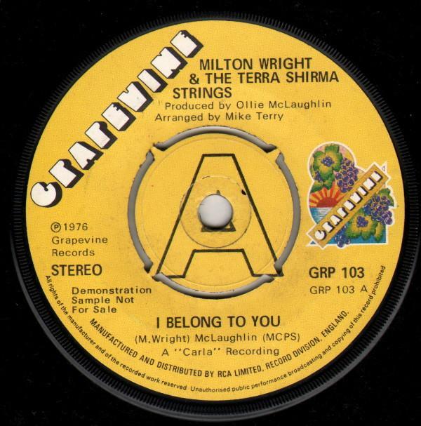 Milton Wright, The Terra Shirma Strings - I Belong To You / The Gallop