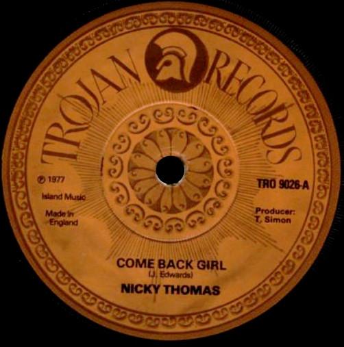 Nicky Thomas - Come Back Girl