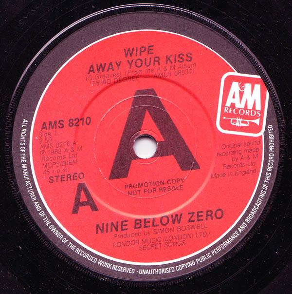Nine Below Zero - Wipe Away Your Kiss