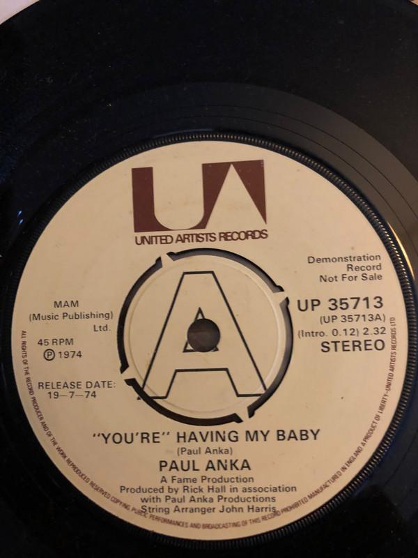 Paul Anka - "You're" Having My Baby / Papa