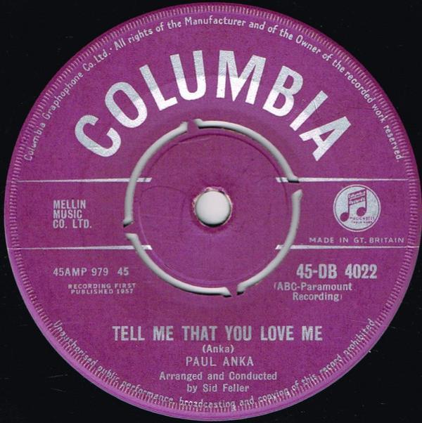 Paul Anka - Tell Me That You Love Me
