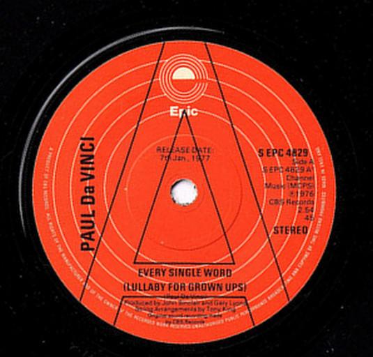Paul Da Vinci - Every Single Word (Lullaby For Grown Ups) / Take Me Now