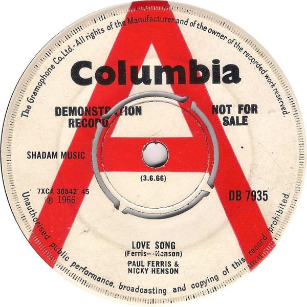 Paul Ferris, Nicky Henson - Love Song