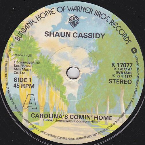 Shaun Cassidy - Carolina's Comin' Home