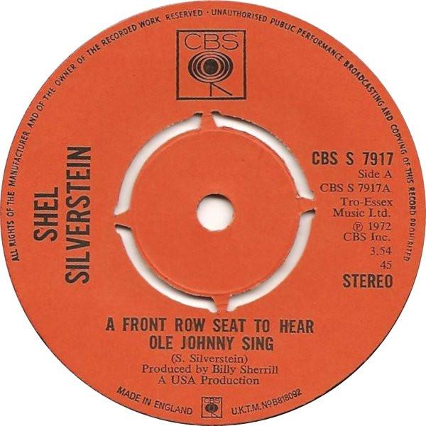 Shel Silverstein - A Front Row Seat To Hear Ole Johnny Sing