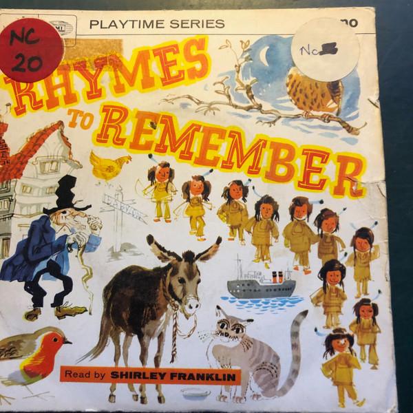 Shirley Franklin - Playtime Series: Rhymes to Remember
