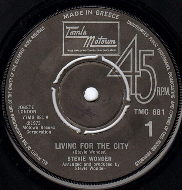 Stevie Wonder - Living For The City / Visions