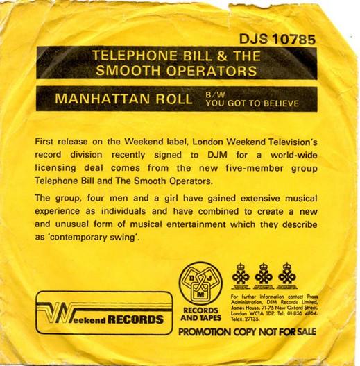 Telephone Bill And The Smooth Operators - Manhattan Roll / You Got To Believe
