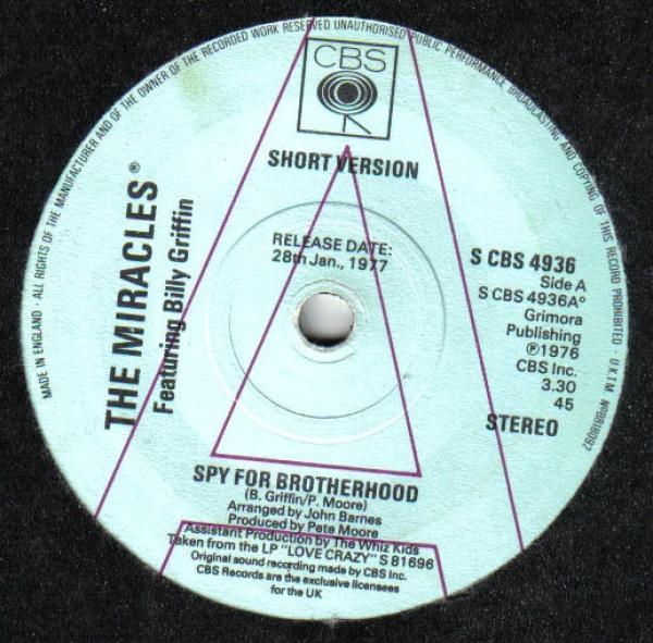 The Miracles, Billy Griffin - Spy For Brotherhood