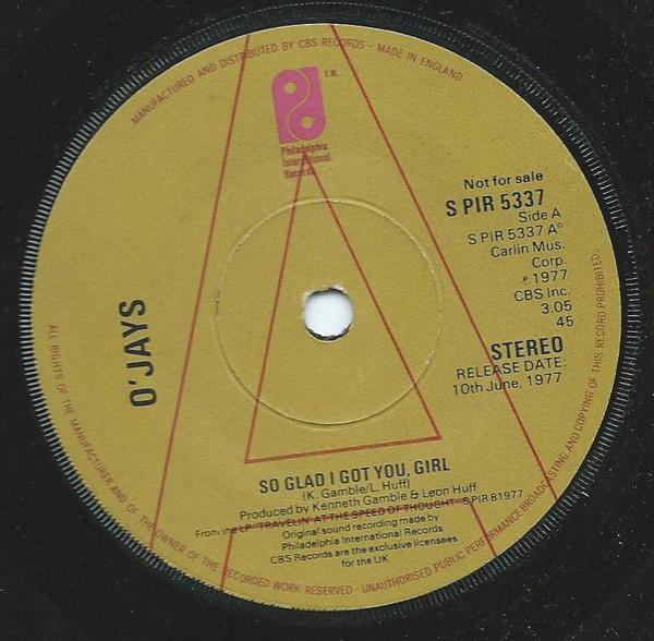 The O'Jays - So Glad I Got You, Girl