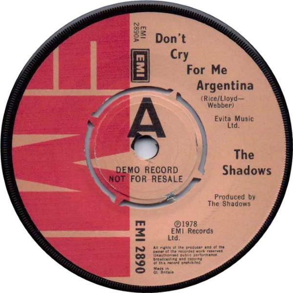 The Shadows - Don't Cry For Me Argentina