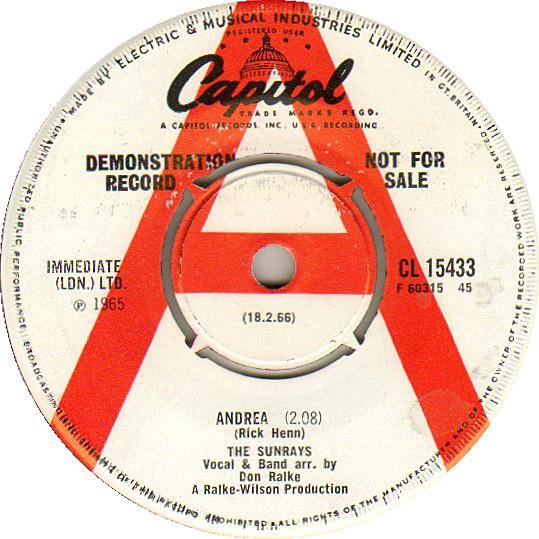 The Sunrays - Andrea / You Don't Phase Me