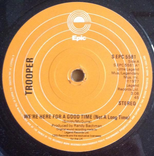 Trooper (4) - We're Here For A Good Time (Not A Long Time)
