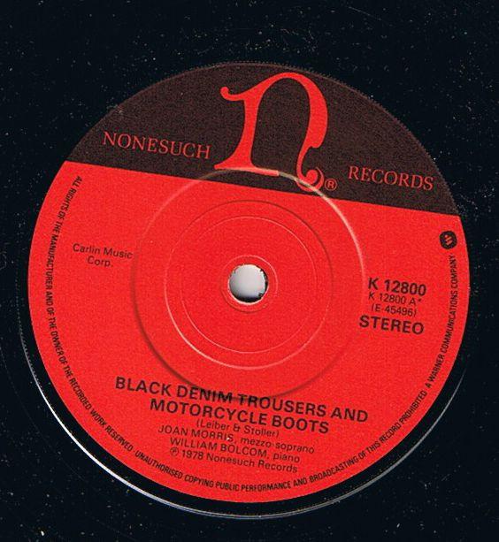 William Bolcom, Joan Morris - Black Denim Trousers And Motorcycle Boots / Humphrey Bogart